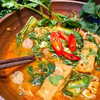 Spicy tofu noodle dish 🌶🌱 at Citta in Hamburg