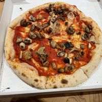 Takeaway pizza. Funghi - specify vegan option    at The White Hart in Somerton