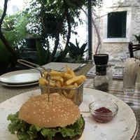 An OK Vegan burger  at Rivijera in Budva