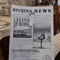 Cute menu at Rivijera in Budva