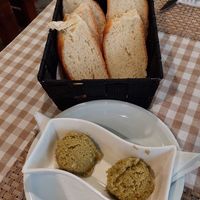 Cover (bread and olive pate) at Rivijera in Budva