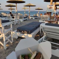 Vegan hot dog, July 2021 at Nissi Beach Cafe in Kos