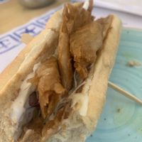 Vegan chicken baguette  at Nissi Beach Cafe in Kos