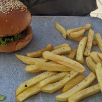 Vegan Burger at Nissi Beach Cafe in Kos