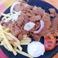 Vegan gyros at Nissi Beach Cafe in Kos