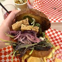 Tofu burger  at Kitsune Burgers in Brussels