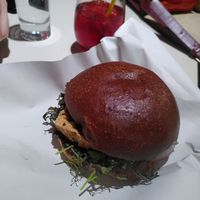 Kitsune tofu burger at Kitsune Burgers in Brussels