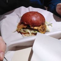 Falafel smash at Kitsune Burgers in Brussels