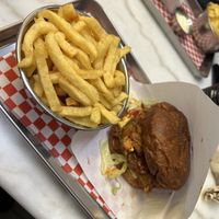 Special no chicken burgerr  at Kitsune Burgers in Brussels