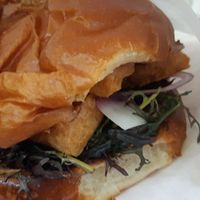 Kitsune tofu burger at Kitsune Burgers in Brussels