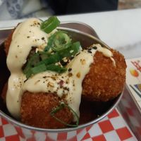 Kimchi rice ball at Kitsune Burgers in Brussels