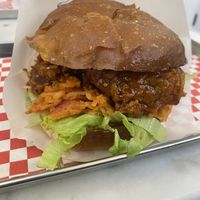 Korean Oyster Mushroom burger  at Kitsune Burgers in Brussels