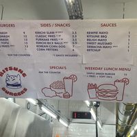 Menu   at Kitsune Burgers in Brussels