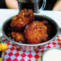 Corn fritters at Kitsune Burgers in Brussels