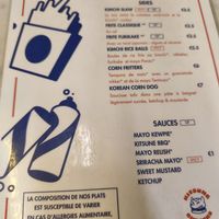 Menu 2 September 2025 at Kitsune Burgers in Brussels