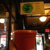A juice from One Lucky Duck at One Lucky Duck Chelsea Market in New York City