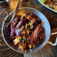 Tempeh and eggplant at Spices Restaurant 香辣軒 in Hong Kong Island