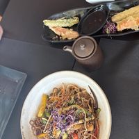 Vegetable tempura and vegetable noodles   at Umai in Benidorm