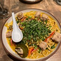 Sweet corn curry with tofu  at Gather in Jackson