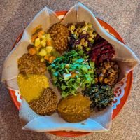 House Vegetarian Sampler at Queen of Sheba in Portland