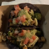 Vegan veggie tacos  at Takeria in San Juan