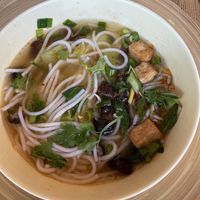 Soup with shiitake mushrooms and rice noodles  at Oriental Soup House - Szervita tér in Budapest