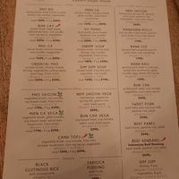 Menu at Oriental Soup House - Szervita tér in Budapest