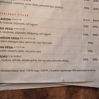 Vegetarian and vegan menu at Oriental Soup House - Szervita tér in Budapest