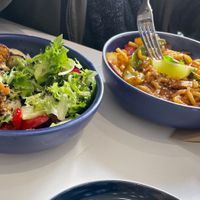 Moroccan salad and noodles at Vunch in Bromley