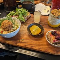 The vegan brunch option at Café Baghuset in Viborg