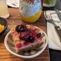 Vegan cake and tasty chia porridge at Café Baghuset in Viborg