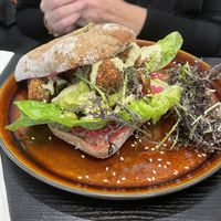 Falafel sandwich  at Café Baghuset in Viborg
