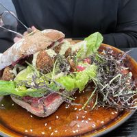 Falafel sandwich  at Café Baghuset in Viborg