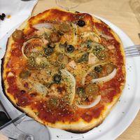 Pizza at A Flama in Zaragoza
