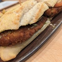 Bocadillo de seitan con guacamole at A Flama in Zaragoza