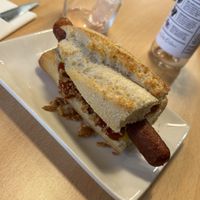 Hot dog  at A Flama in Zaragoza