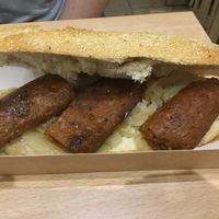 Bocadillo "choricero", muy bueno! at A Flama in Zaragoza