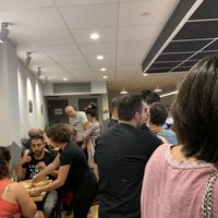 The crowds! at A Flama in Zaragoza