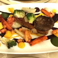 Orto di Linfa: tempeh autoprodotto, e tante verdure croccanti dell'orto. at Linfa in Milan