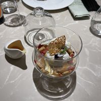 Ice cream with raspberry  at Linfa in Milan