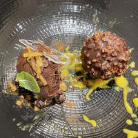 Rocher chocolate dessert   at Linfa in Milan