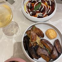 Meatballs and patata & patata  at Linfa in Milan