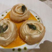 Pumpkin pasta at Linfa in Milan