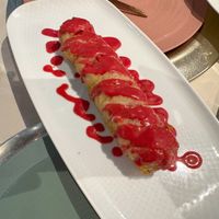 Tempura blossom sushi — a little bland at Linfa in Milan