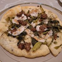 Sausage and Friarielli pizza at Linfa in Milan