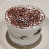 Excellent tiramisu at Linfa in Milan