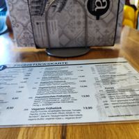 Frühstückskarte at Aroma Cafe in Troisdorf