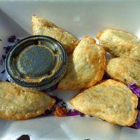 Shiitake Mushroom Dumplings. Had veggies and herbs also, which added to the favor profile.  at Sakana in Rocky River