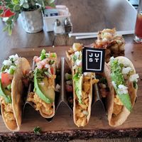 Vegan tacos with Just Egg. at J's Diner in Hagerstown