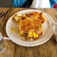 Vegan egg, cheese, and bacon sandwich #Veganuary at J's Diner in Hagerstown